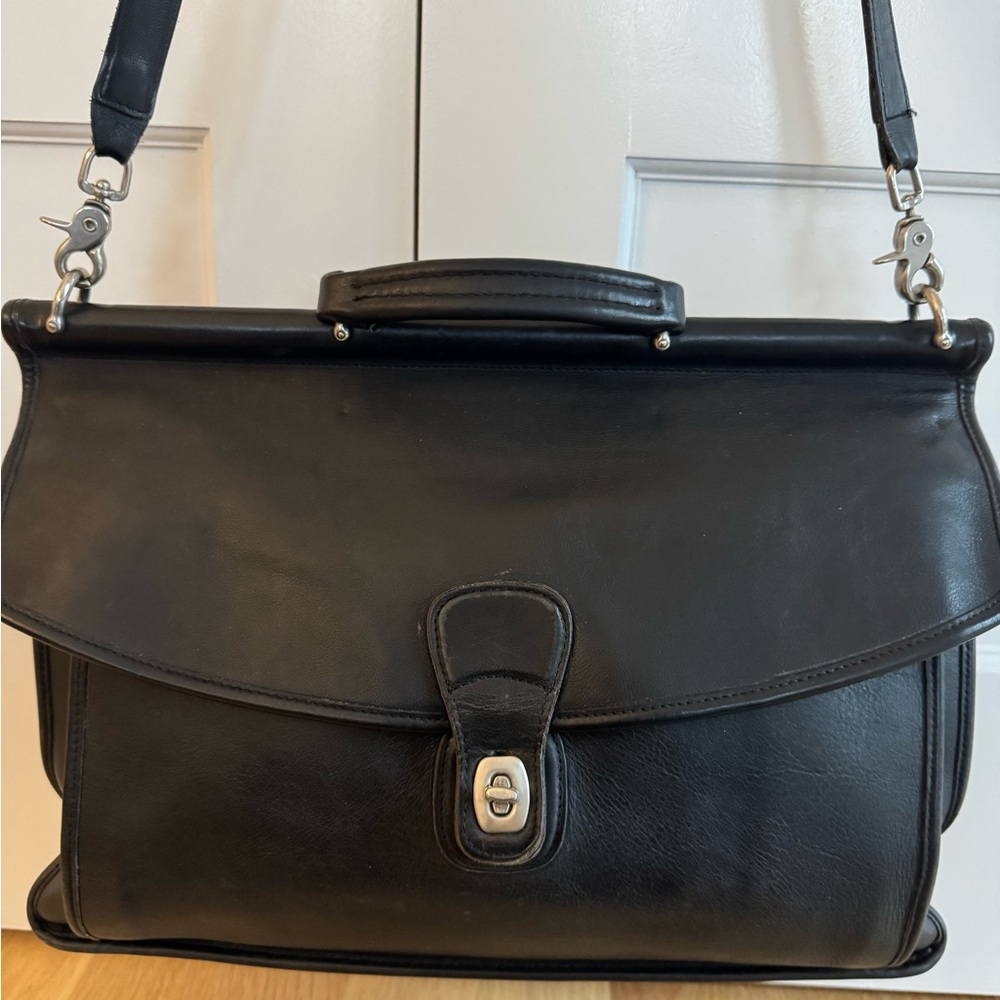 Classic Coach Black Leather Legacy vintage Bag/briefcase